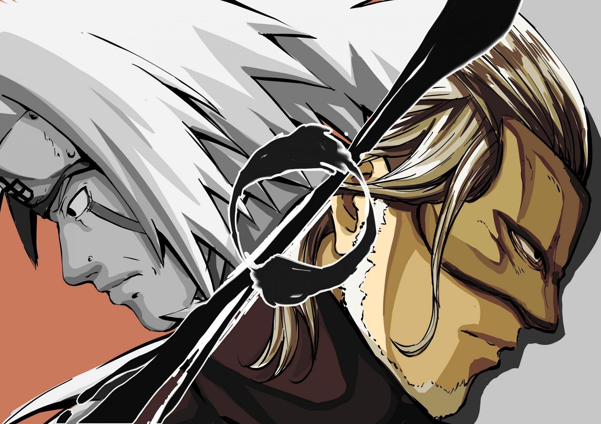 Jiraiya in Naruto and Koji Kashin in the Boruto series (Image via wallpaperaccess.com)