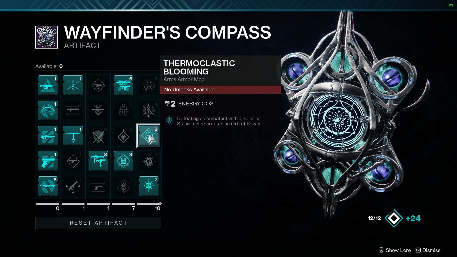 Seasonal mods in Wayfinder&#039;s Compass (Image via Destiny 2)