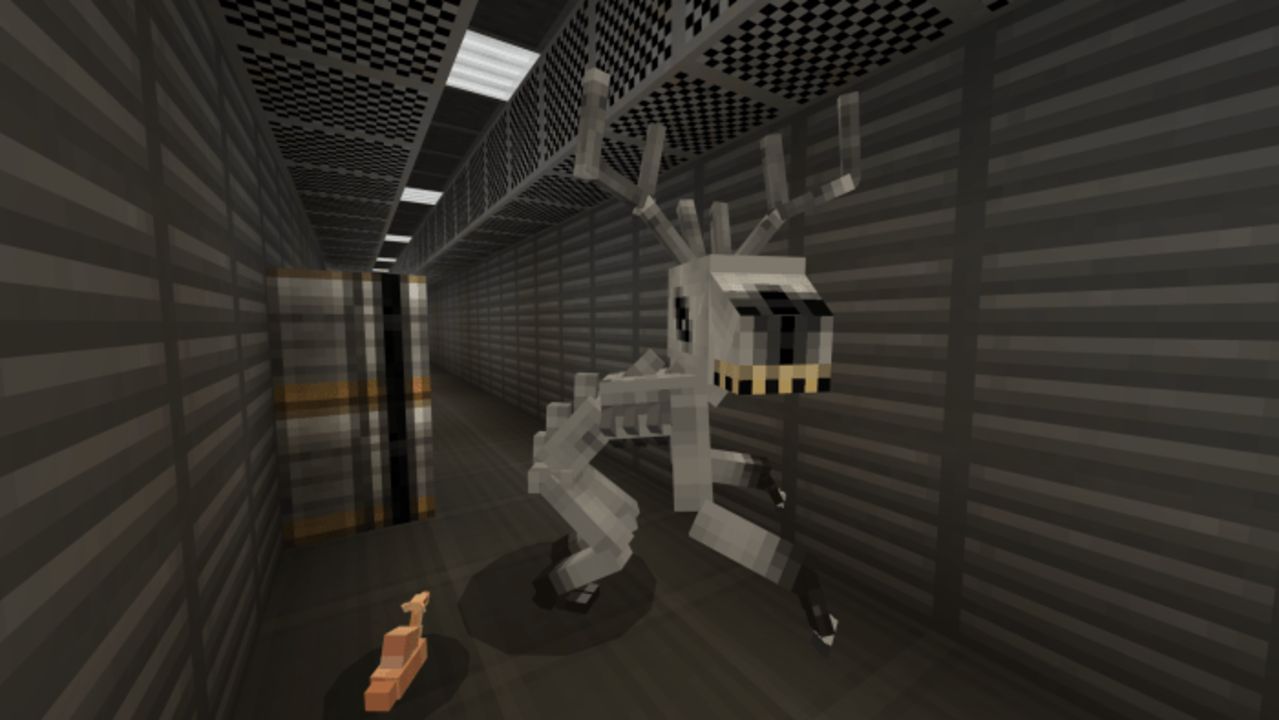 The Wendigo-inspired SCP 323 creature (Image via Mojang)