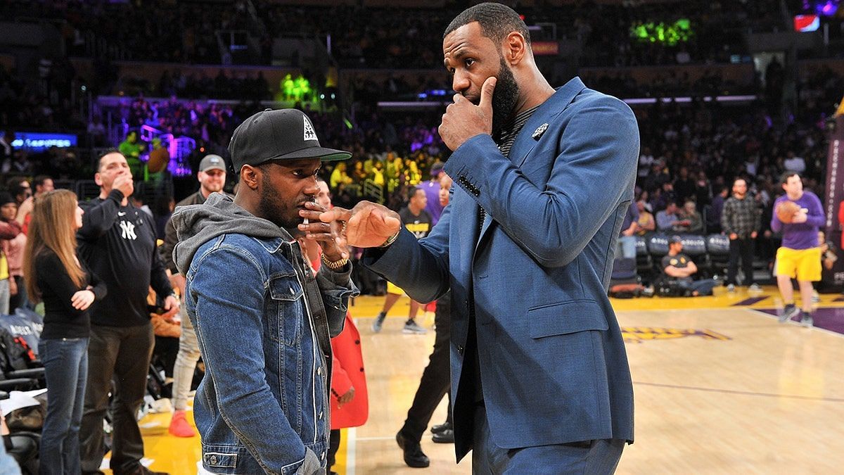 Rich Paul courtside with his client LeBron James