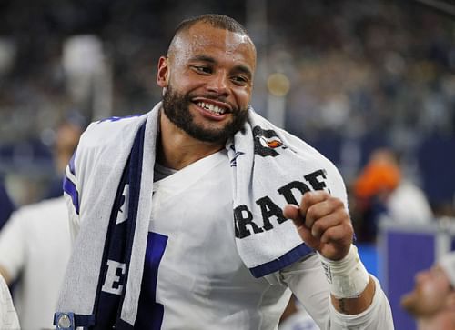 Dak Prescott was all smiles after the Cowboys' dominant win