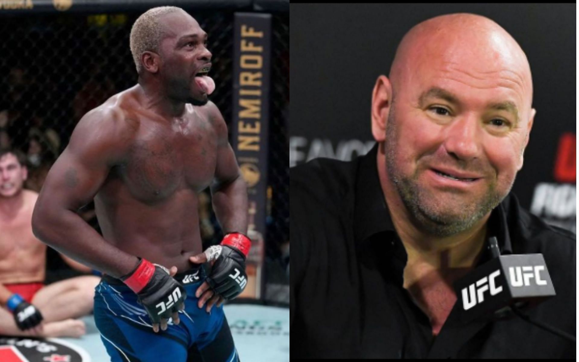 Derek Brunson (Left) Dana White (Right)