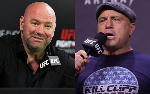 Dana White (left) and Joe Rogan (right)