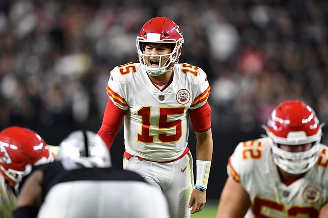 What is Patrick Mahomes' record against Las Vegas Raiders?