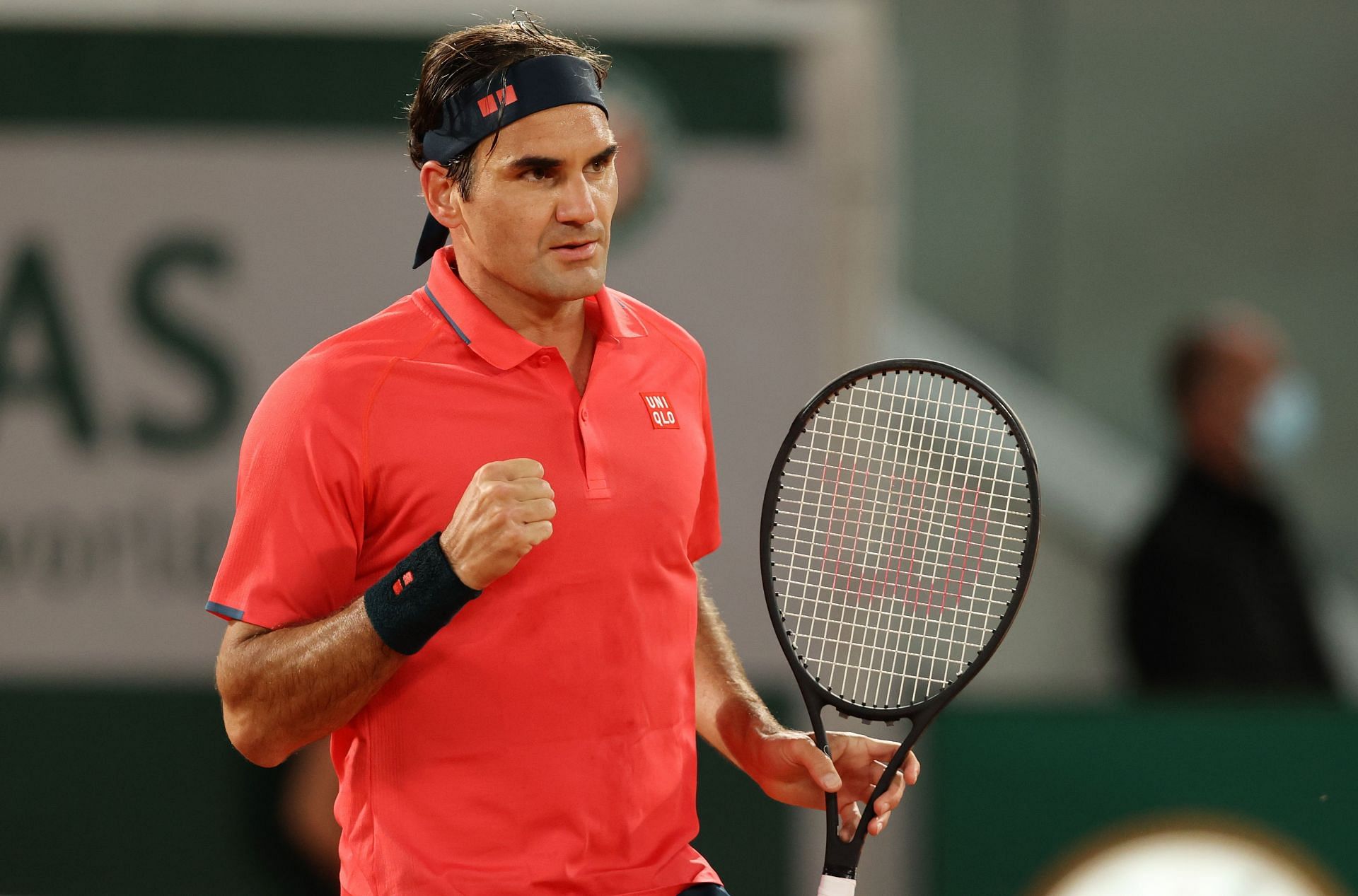 Roger Federer at the 2021 French Open