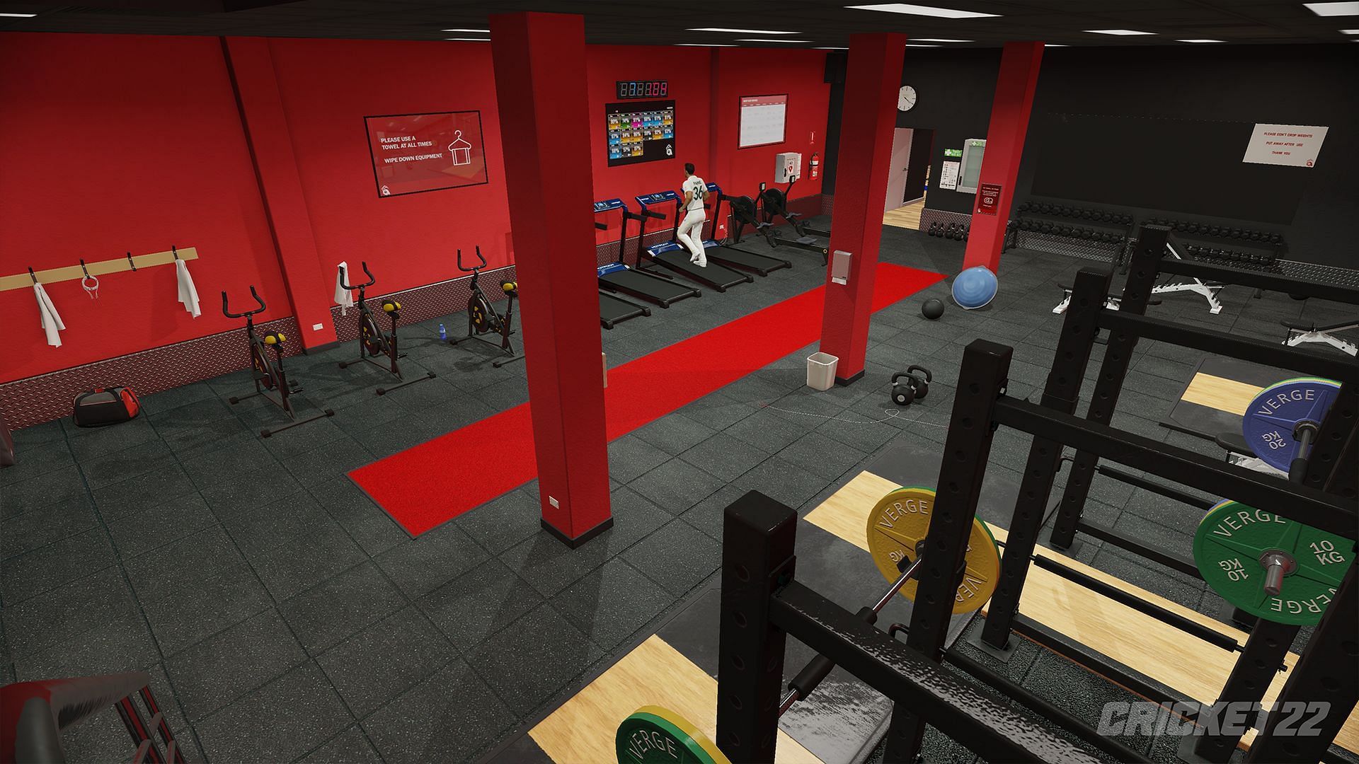 Gyms in Career mode (Screenshot from Cricket 22)