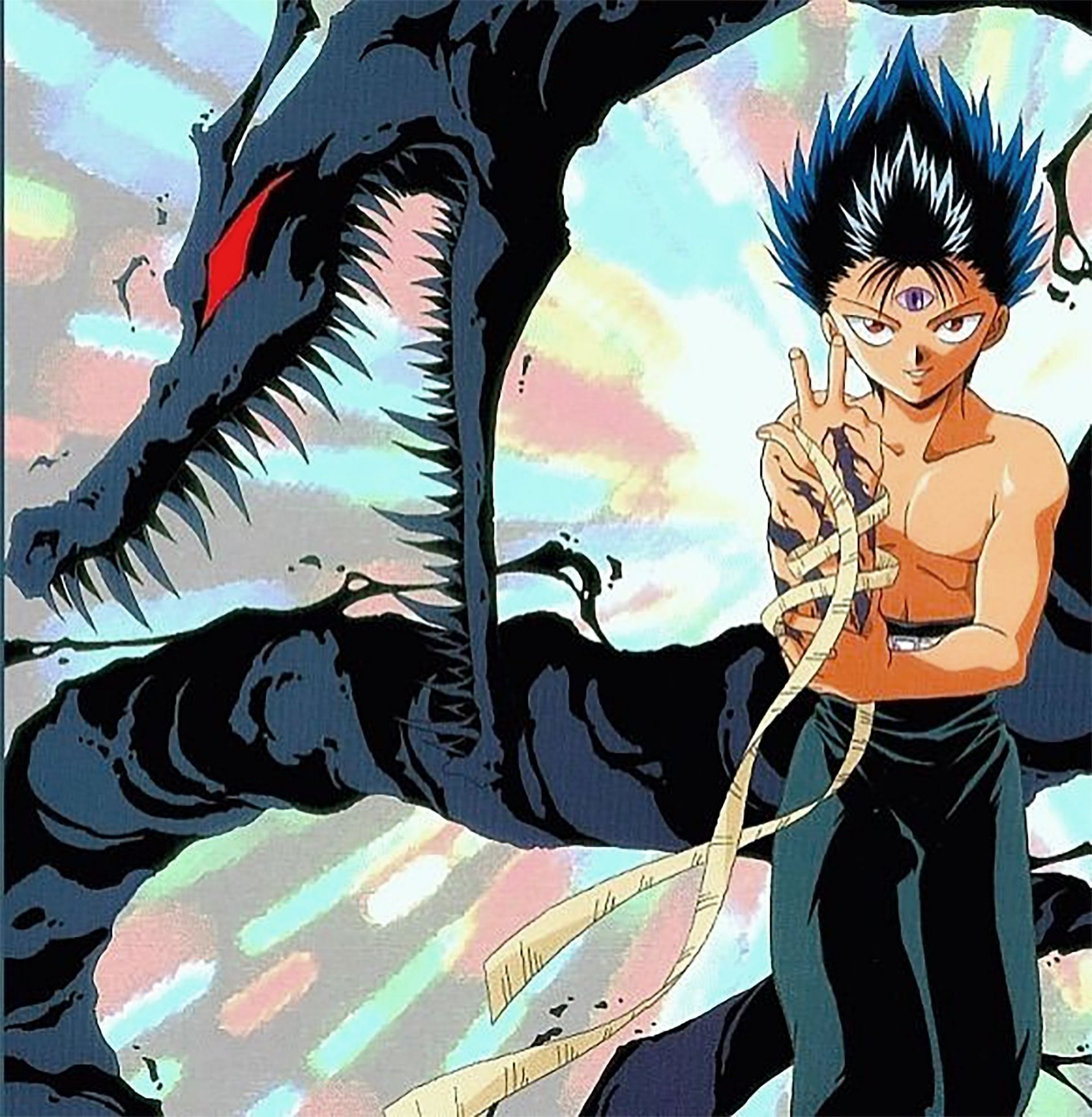 Hiei summoning the Black Dragon (Image via Twitter)