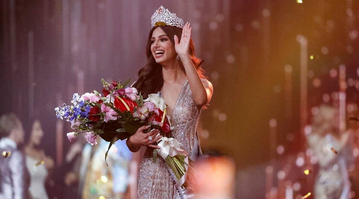 Miss Universe 2021 Harnaaz Sandhu (Image via AP Photo/Ariel Schalit)