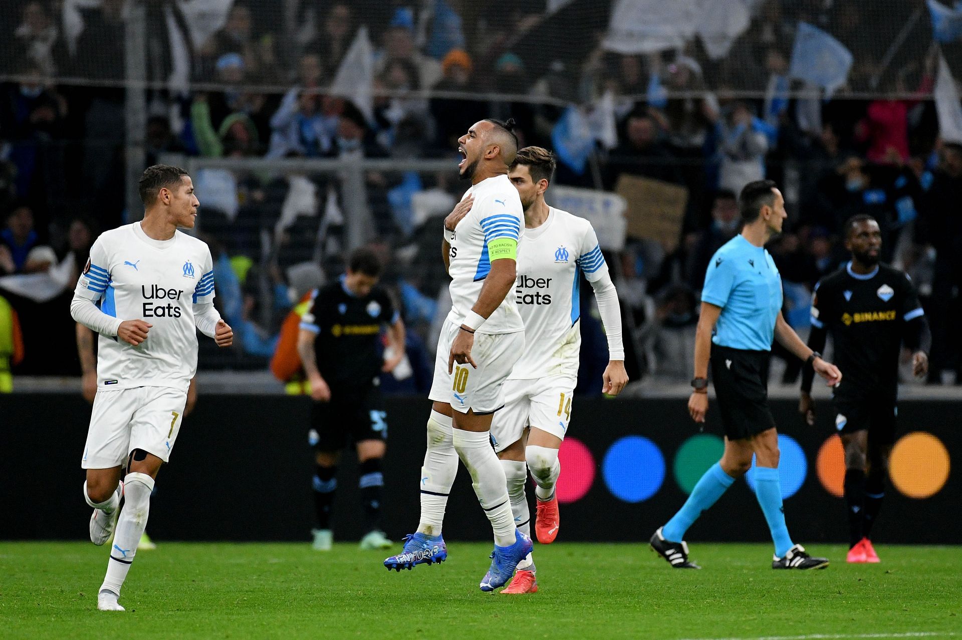 Olympique Marseille face Chauvigny in their Coupe de France fixture on Sunday