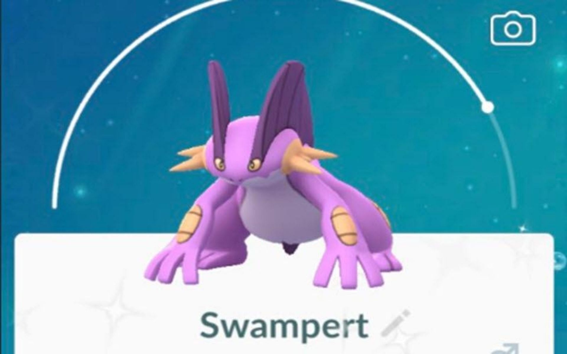 Shiny Swampert gets purple skin (Image via Niantic)