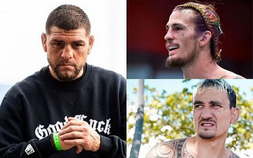 Nick Diaz (left), Sean O'Malley (top), and Max Holloway (bottom)