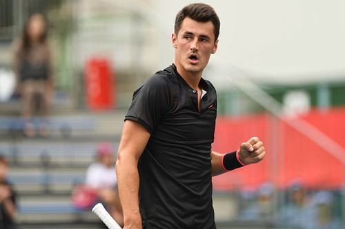 Bernard Tomic at the 2017 Rakuten Japan Open