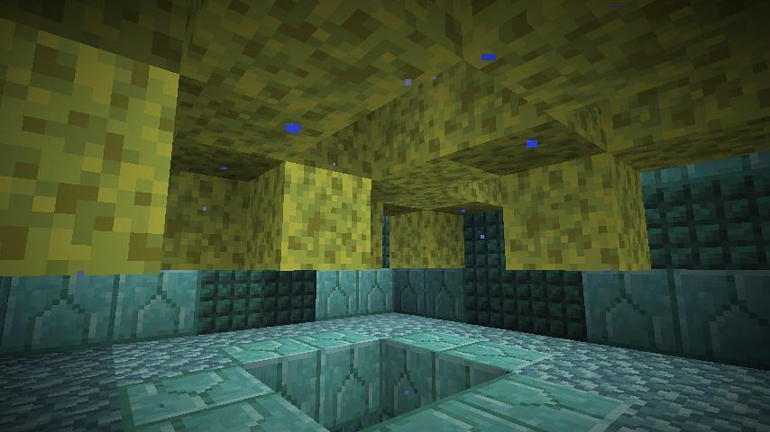 Sponge room in ocean monument (Image via Minecraft Wiki)
