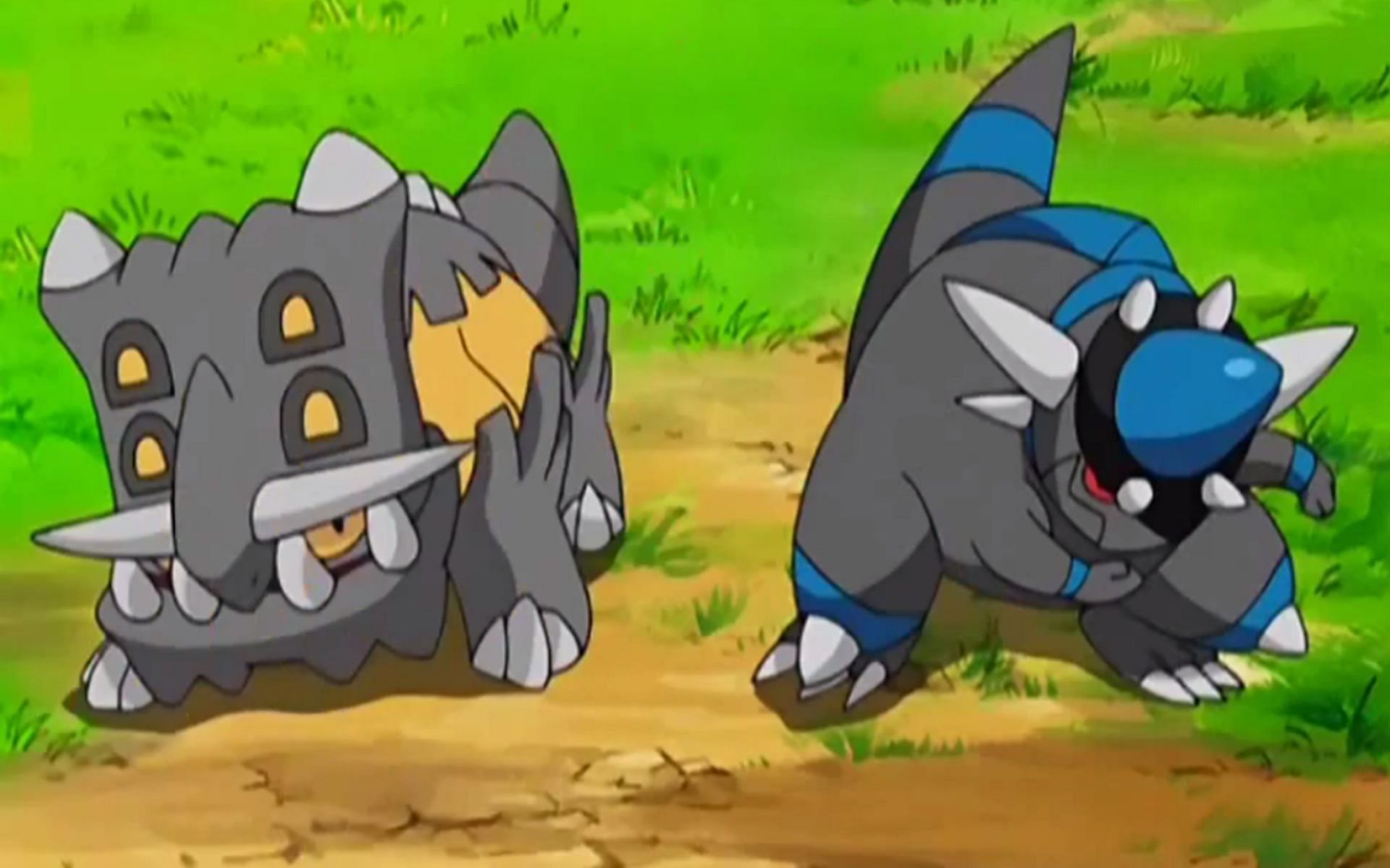 Rampardos (right) is a top performing Rock-type Raid attacker (Image via The Pokemon Company)