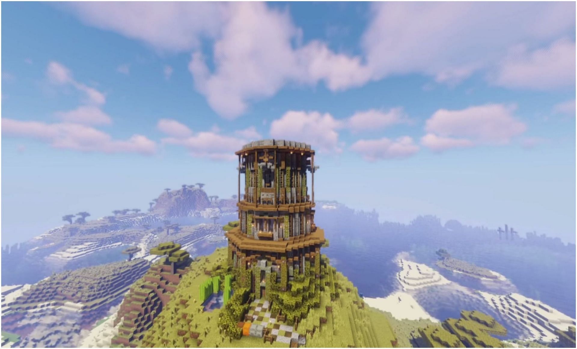 Minecraft 1.18 allows players to build high up (Image via Minecraft)