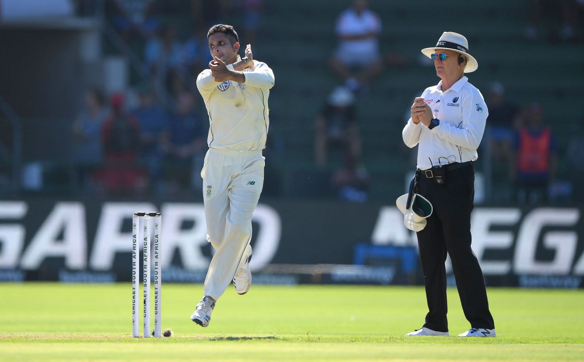 Keshav Maharaj claimed 12 scalps in the 2018 Colombo Test. Pic: Getty Images