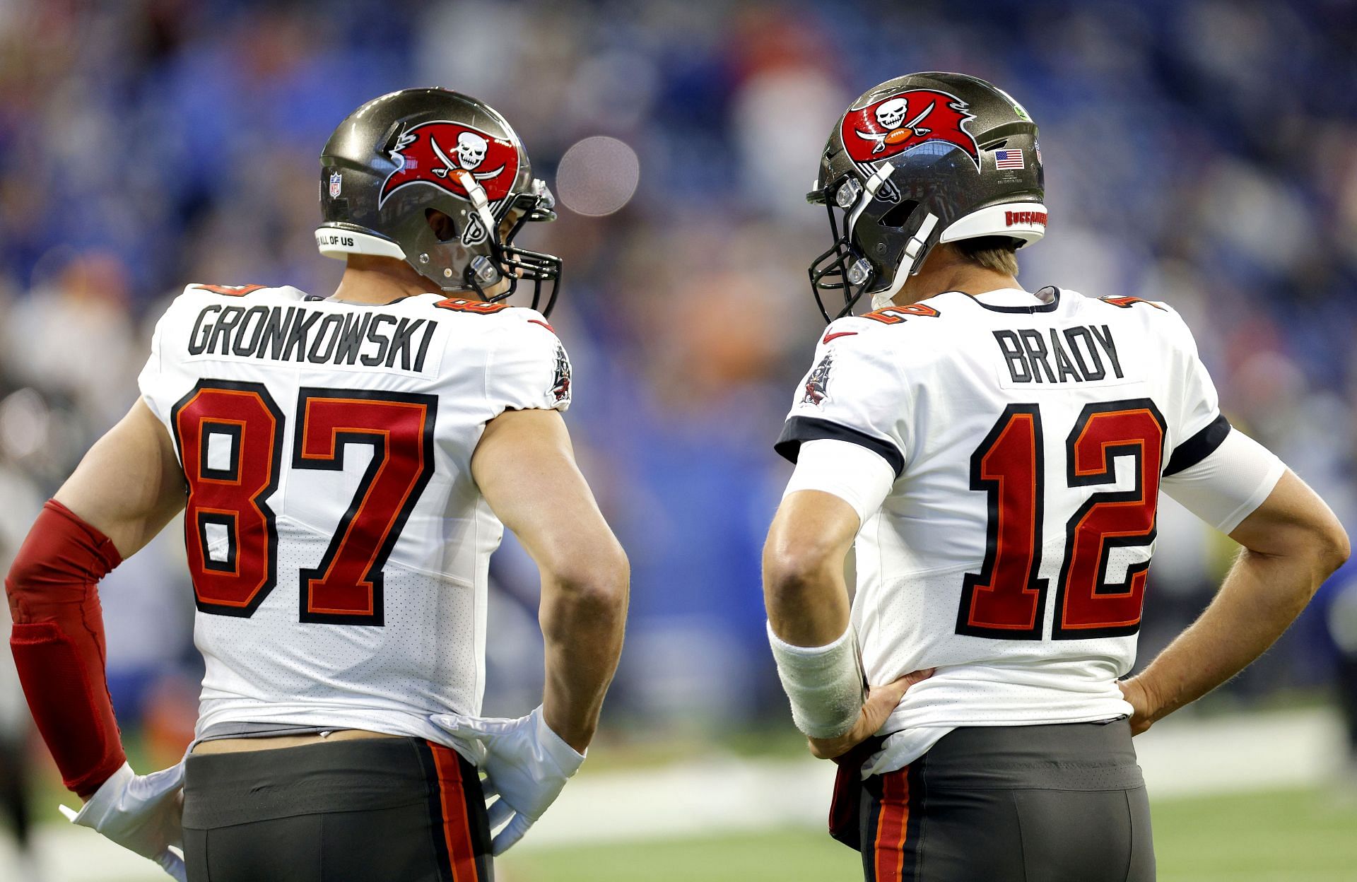 Tampa Bay Buccaneers Rob Gronkowski and Tom Brady