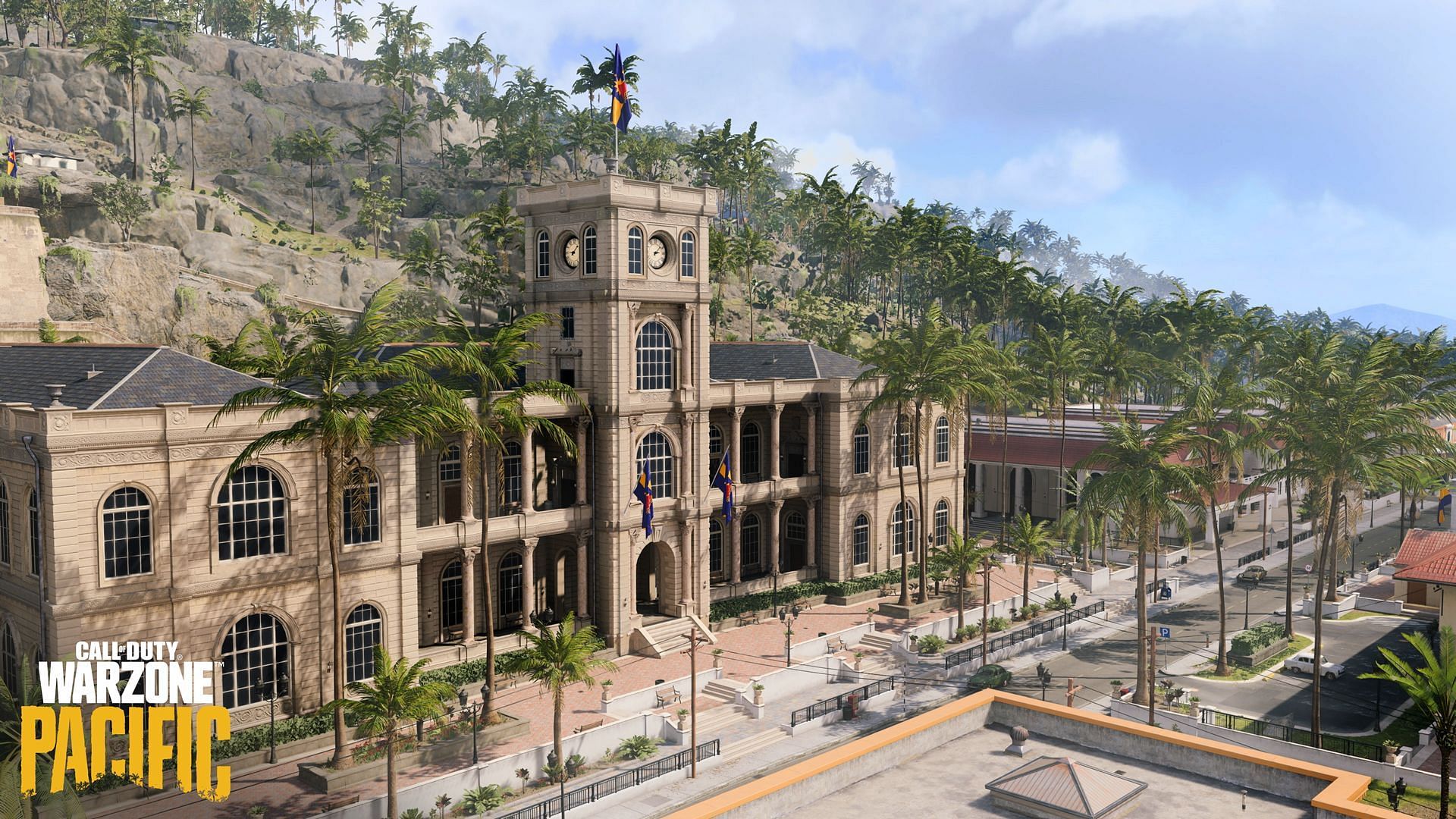 Caldera capital city in Call of Duty: Warzone&#039;s new map, Caldera (image via Raven Software)