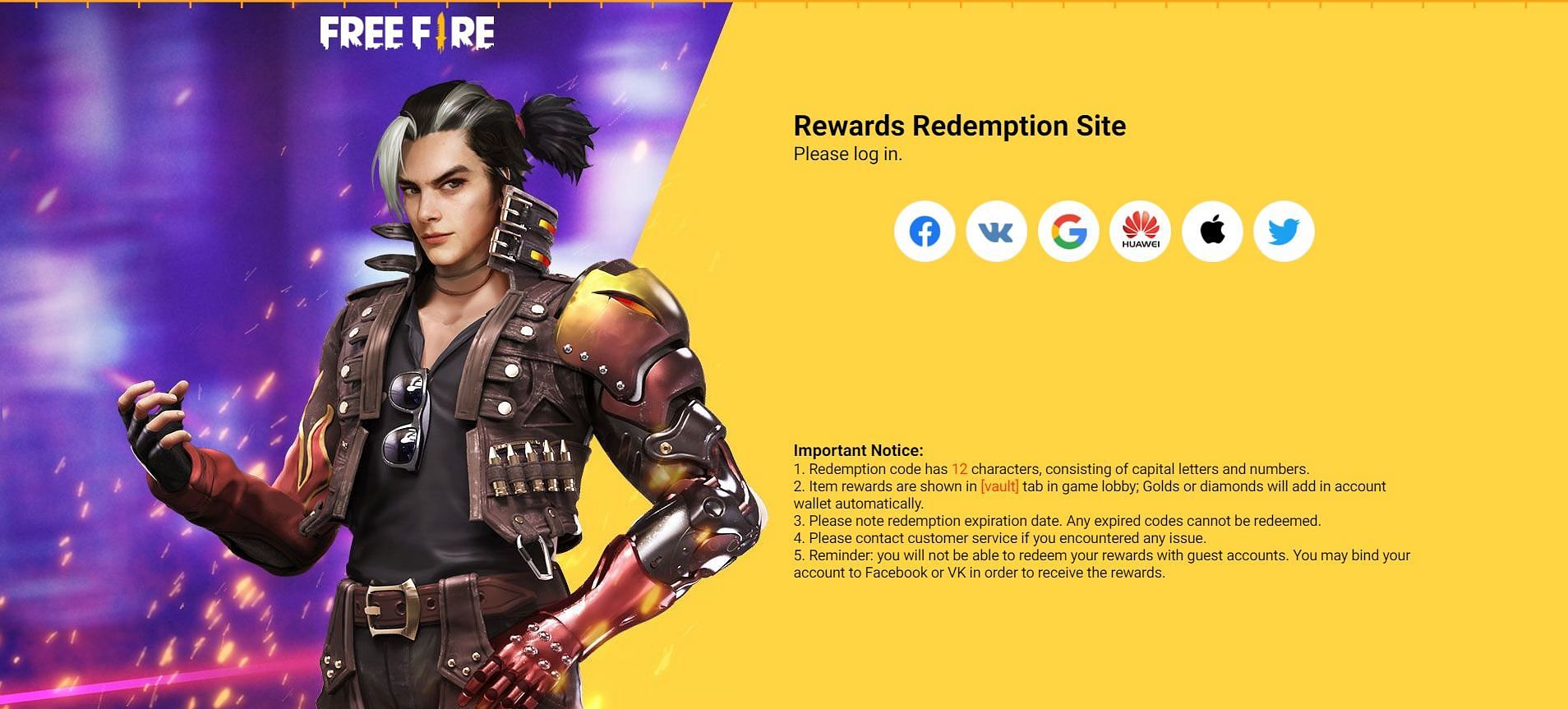 Redeem codes for Free Fire provide various rewards (Image via Garena)