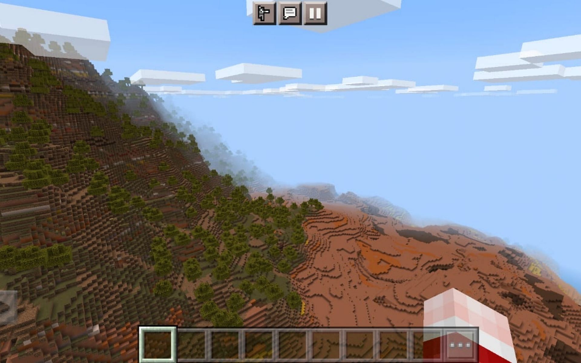 Badland Mountains (Image via Minecraft)