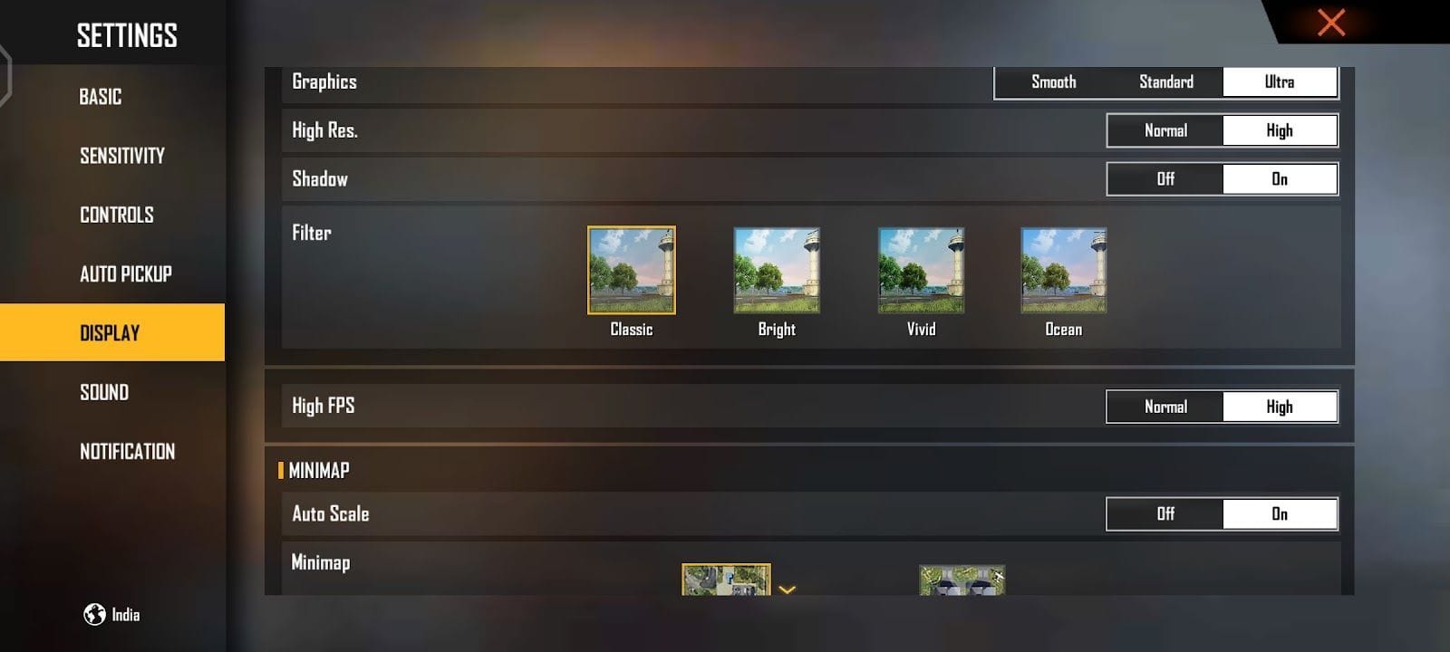 free fire max settings for pc