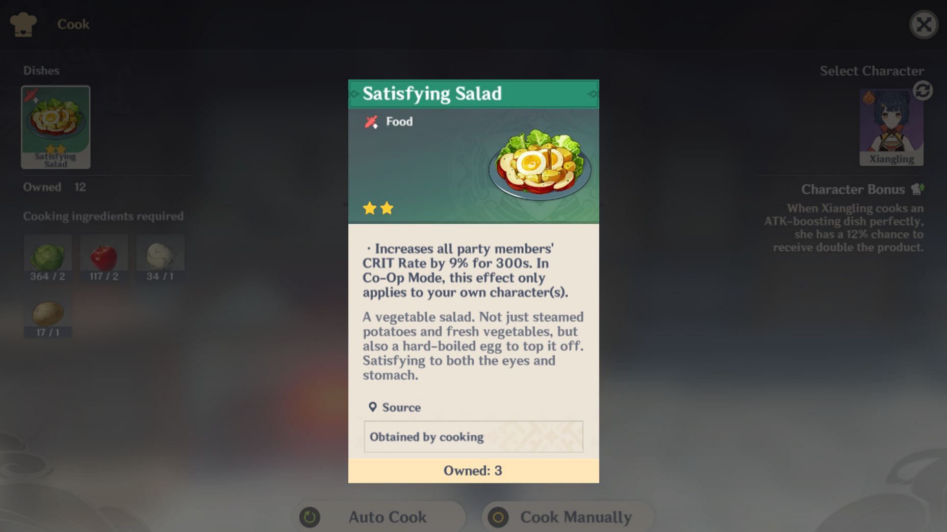 Satisfying Salad (Image via Genshin Impact)