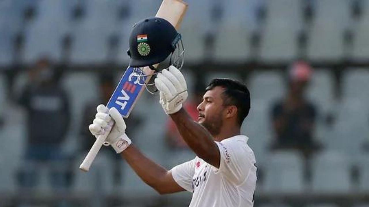 मयंक अग्रवाल ने मुंबई टेस्ट में जबरदस्त बल्लेबाजी की