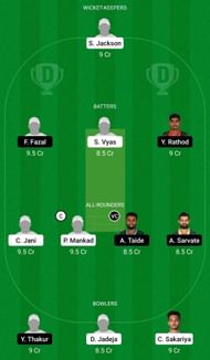 Dream11 Team for Saurashtra vs Vidarbha - Vijay Hazare Trophy 2021-22.
