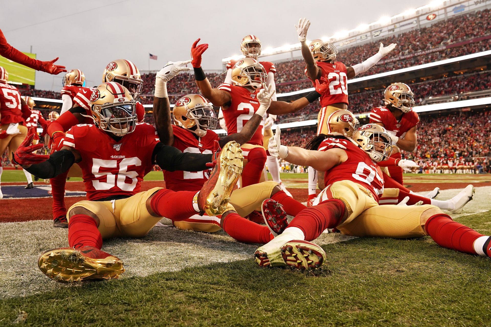 The 49ers&#039; last NFL playoff victory came during their 2020 conference title game showing against Green Bay (Photo: Getty)