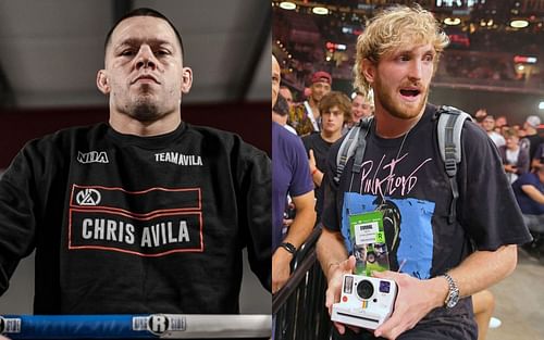 Nate Diaz (left); Logan Paul (right) [Left photo via @natediaz209 on IG]