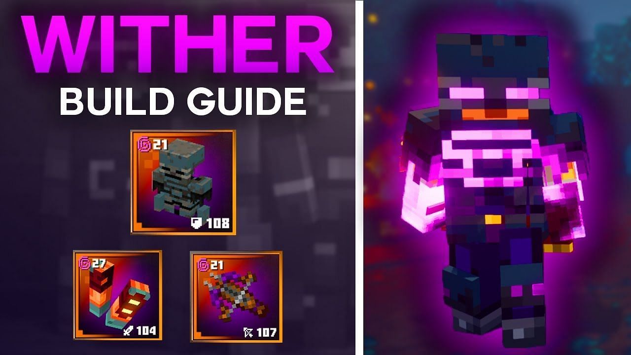 Wither builds can differ, but all use the Wither armor as a base (Image via Mojang)