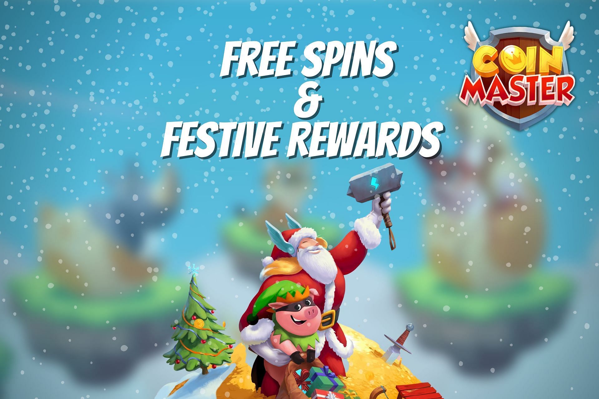 Coin Master devs are releasing a steady stream of rewards leading up to the holidays (Image via Sportskeeda)