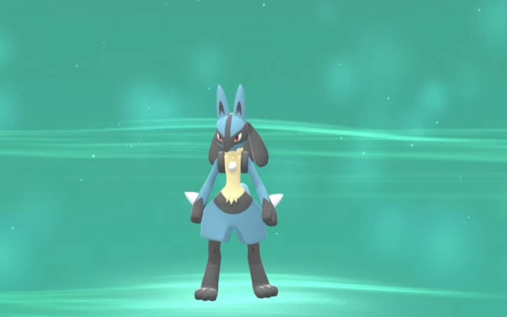 Lucario in Pokemon Brilliant Diamond and Shining Pearl. (Image via ILCA)