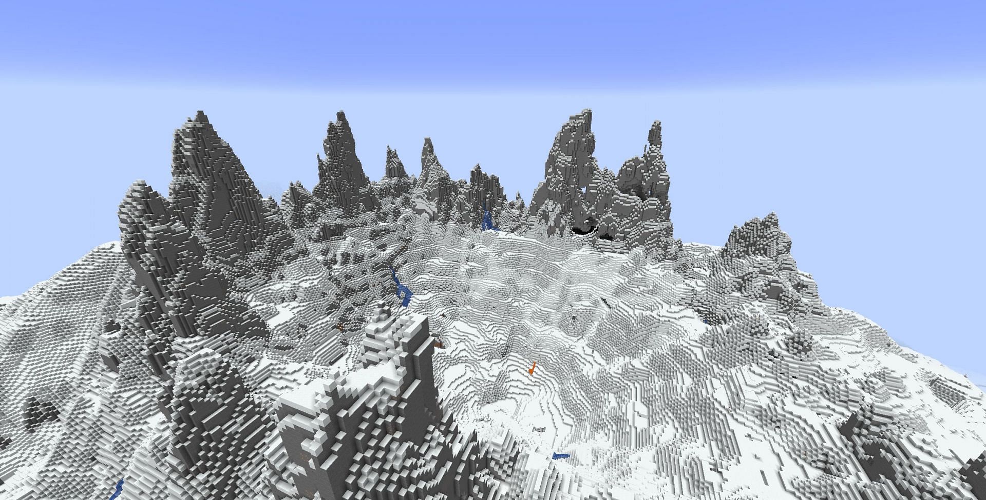Jagged peaks (Image via Minecraft)