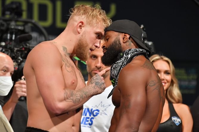 "Let's get another 500,000" - Tyron Woodley claims he deserves a second bonus for saving the Jake Paul card after Tommy Fury pulled out
