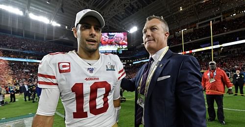 49ers GM John Lynch and quarterback Jimmy Garoppolo