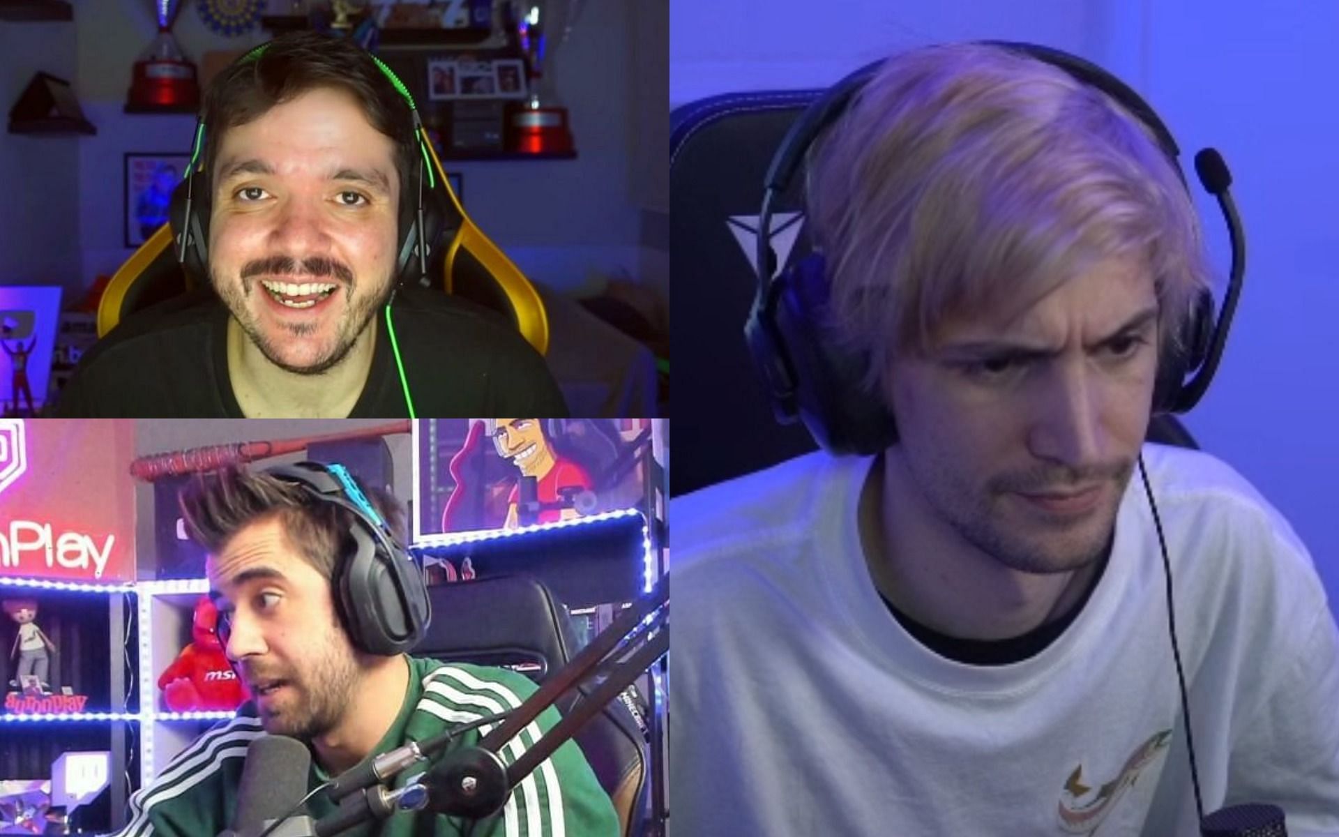 Who are the most-watched streamers this year on Twitch? (Images via Twitch/Guales/AuronPlay/xQc)