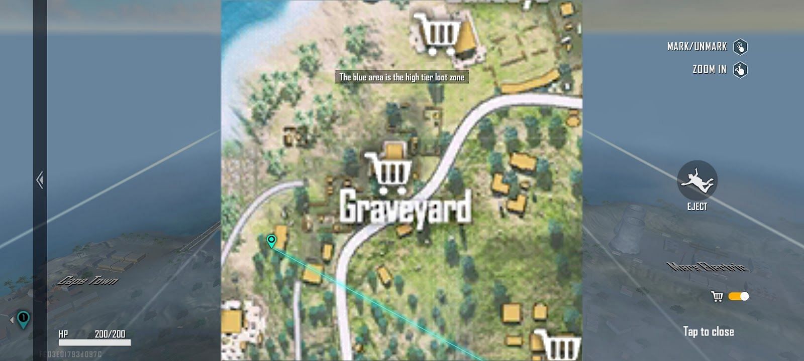 Graveyard in Bermuda (Image via Free Fire)