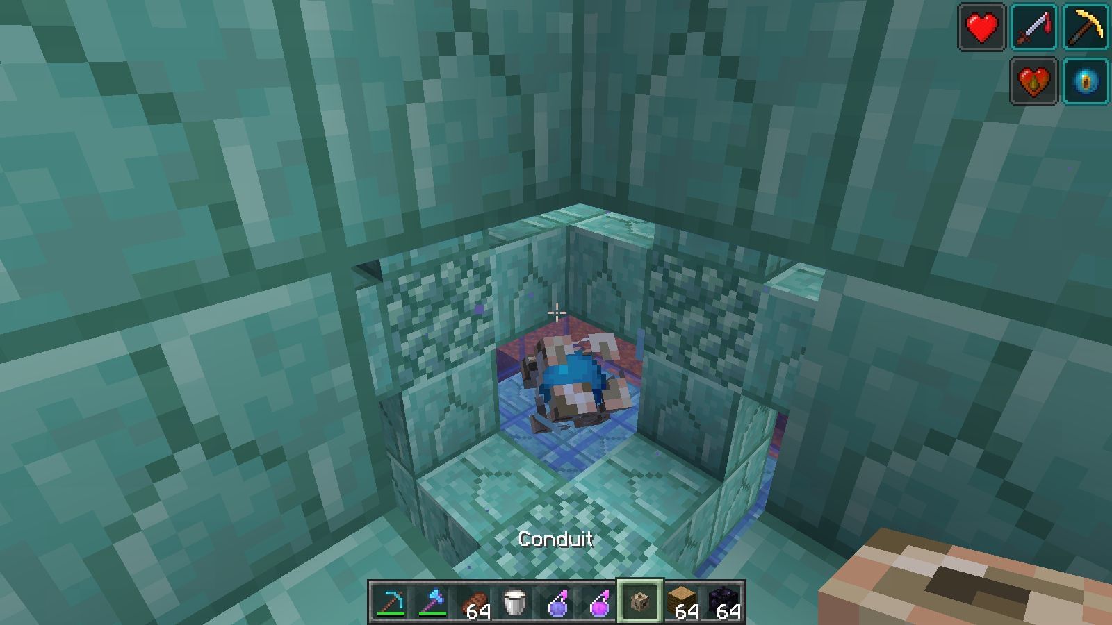 Conduit power status effect (Image via Minecraft)