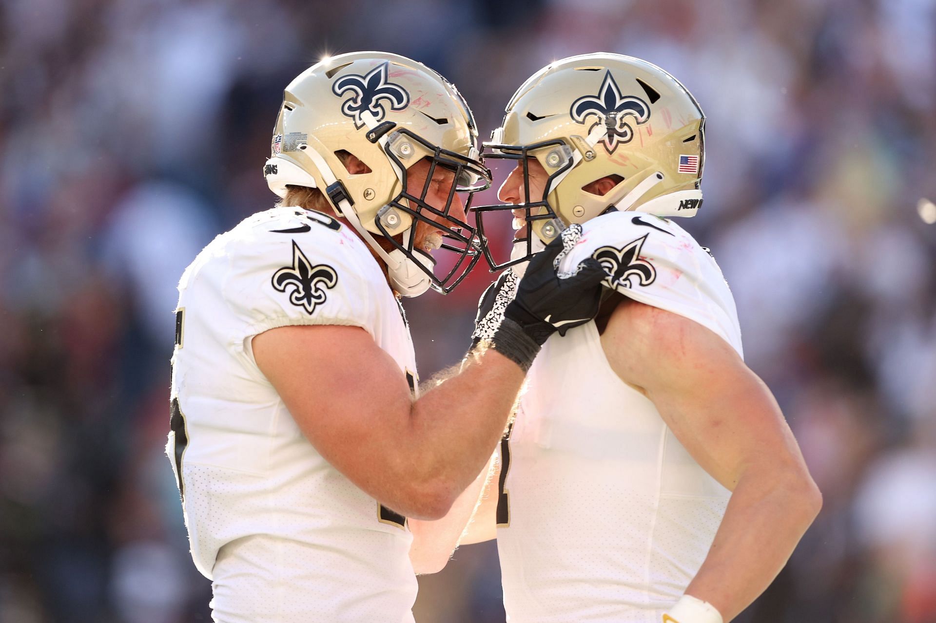 The New Orleans Saints&#039; Garrett Griffin and Taysom Hill