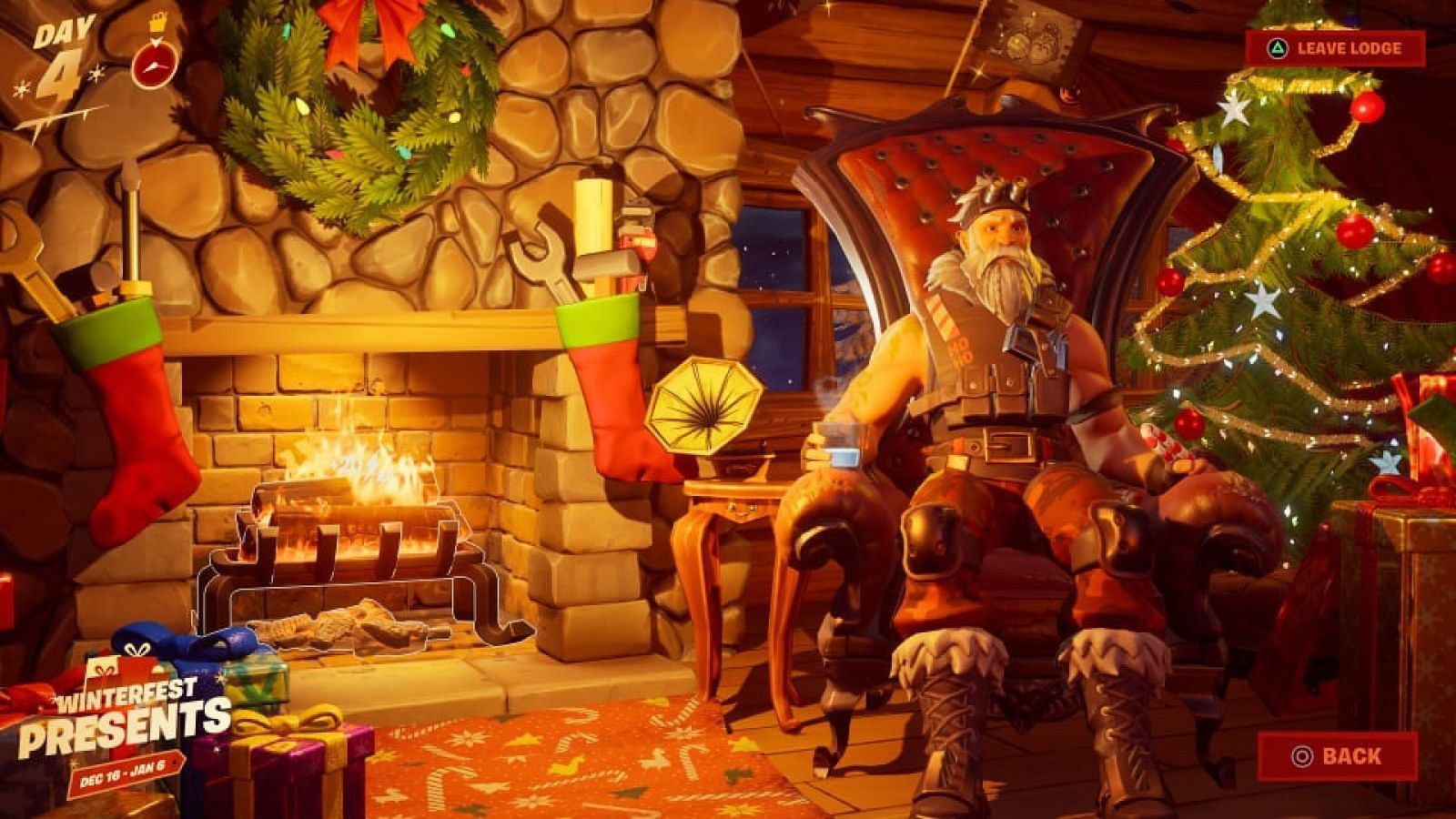 There are only 14 gifts available, not 15 like many players are seeing on screen (Image via Epic Games)