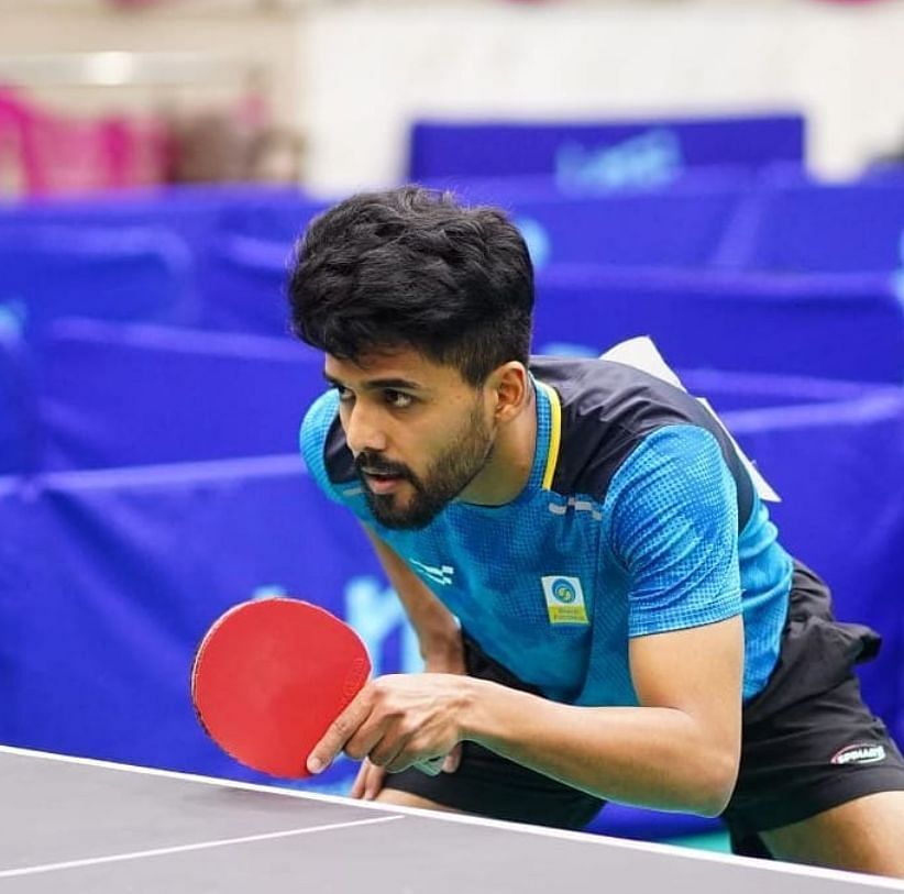 Table tennis player Sanil Shetty in action. (PC: Sanil Shetty/Instagram)