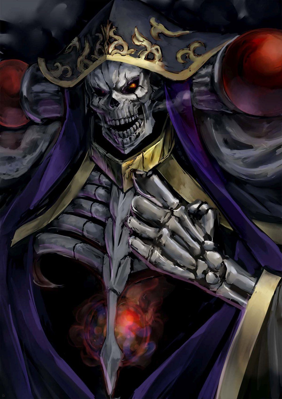 Momonga, the master of the dark guild, Ainz Ooal Gown in Overlord (Image via Pinterest/ Shimashima)