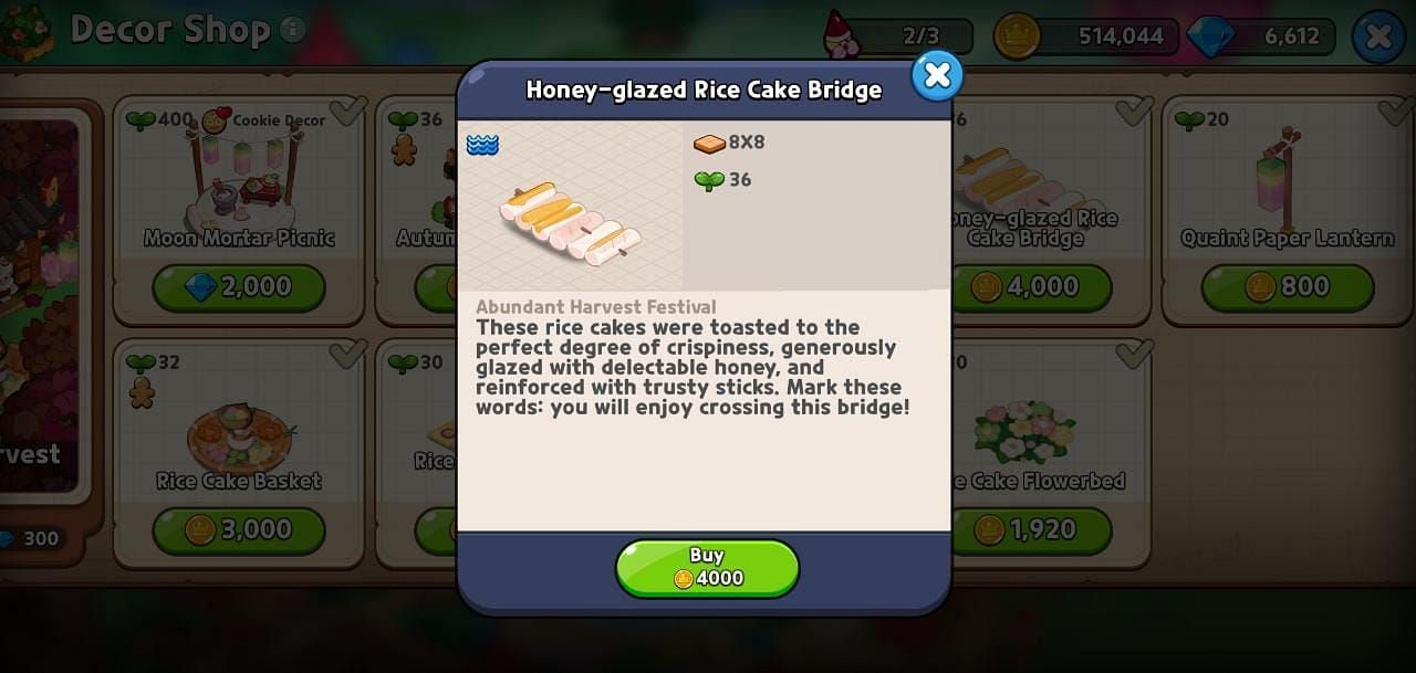 Cookie Run: Kingdom Honey-glazed Rice Cake Bridge (Image via Sportskeeda)