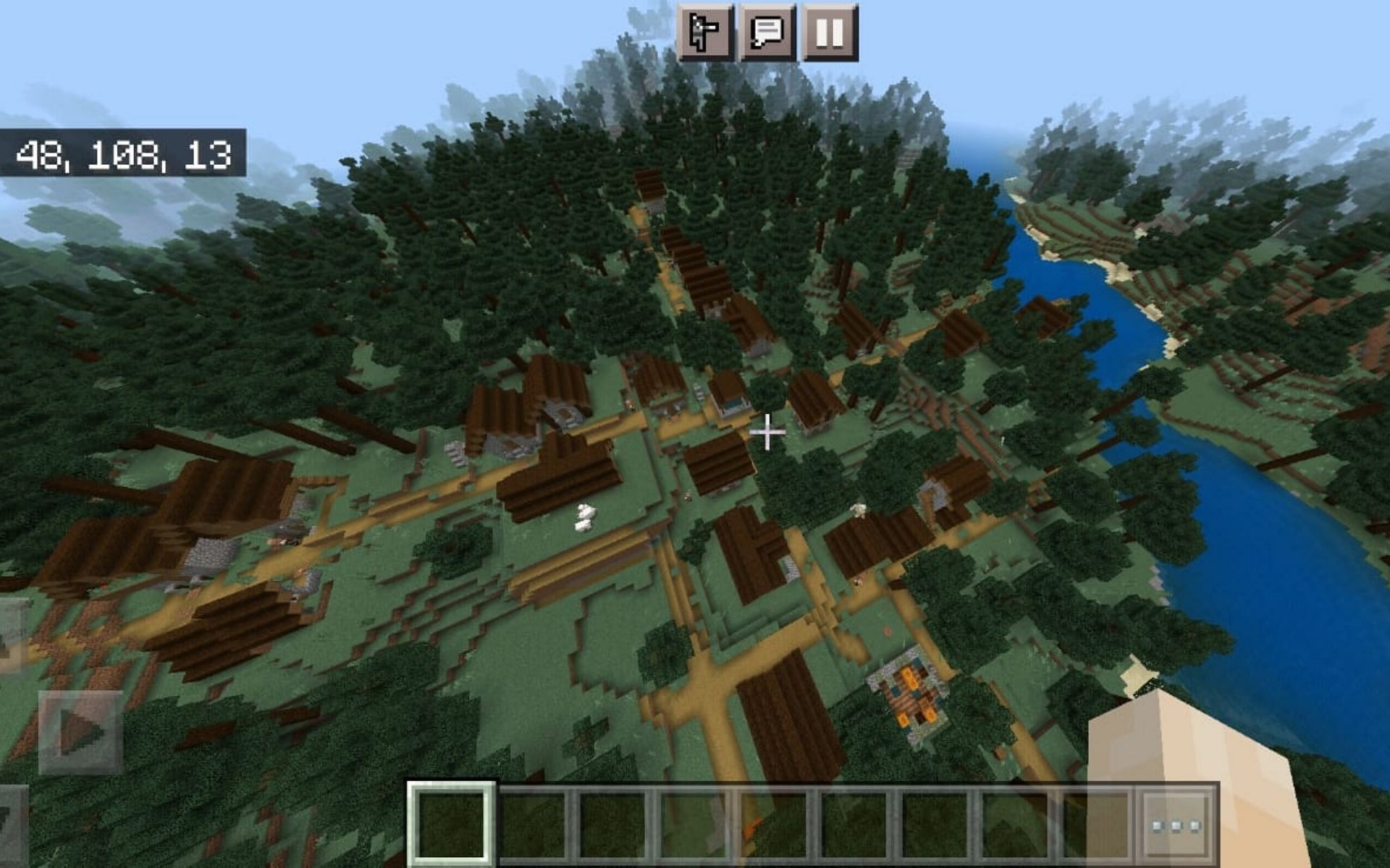 Spruce village (Image via Minecraft)