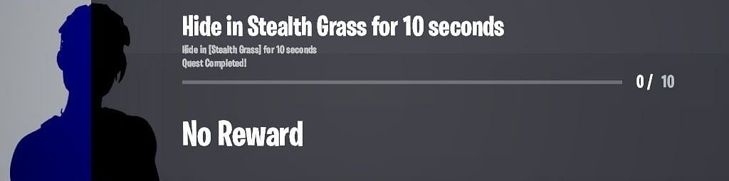 Hide in Stealth Grass for 10 seconds Fortnite Chapter 3 Season 1 challenges (Image via iFireMonkey)