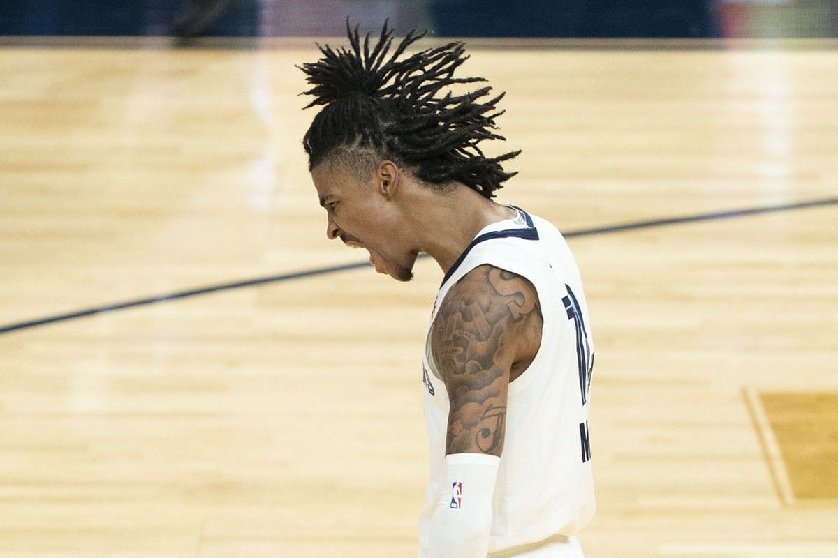 Ja Morant brought out the Griddy dance after hitting a buzzer-beater three-point shot against the LA Lakers. [Photo: Sports Illustrated]