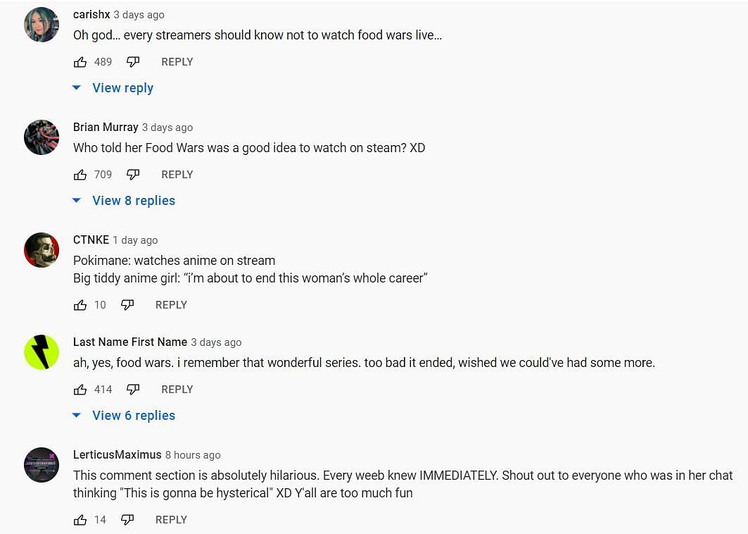 Anime fans commented how watching Food Wars on livestream was a terrible idea (Image via Offline Network on YouTube)