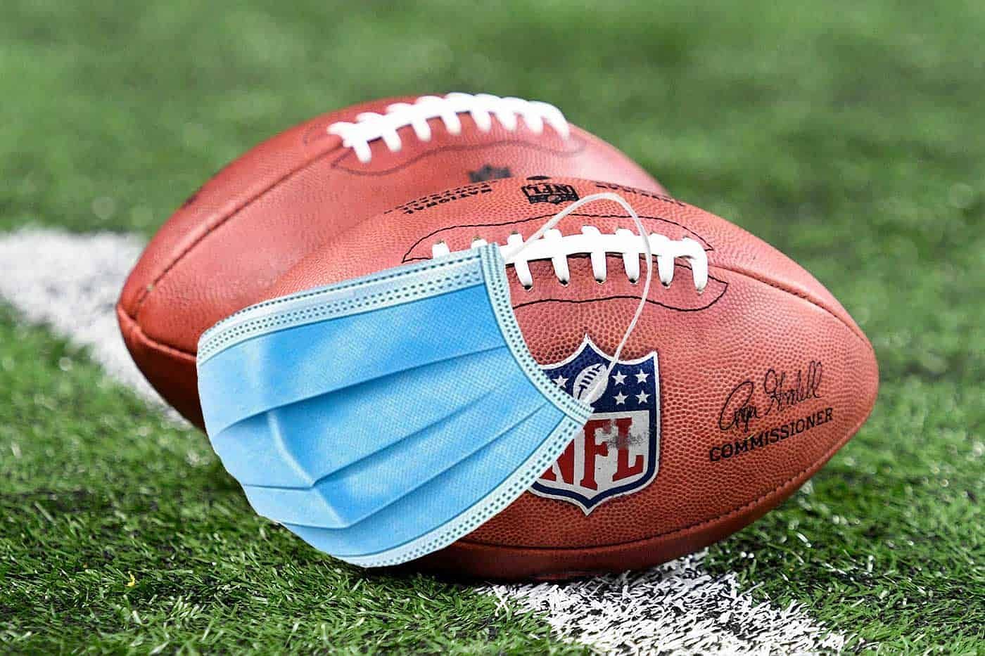 An NFL Football Covered with a Mask