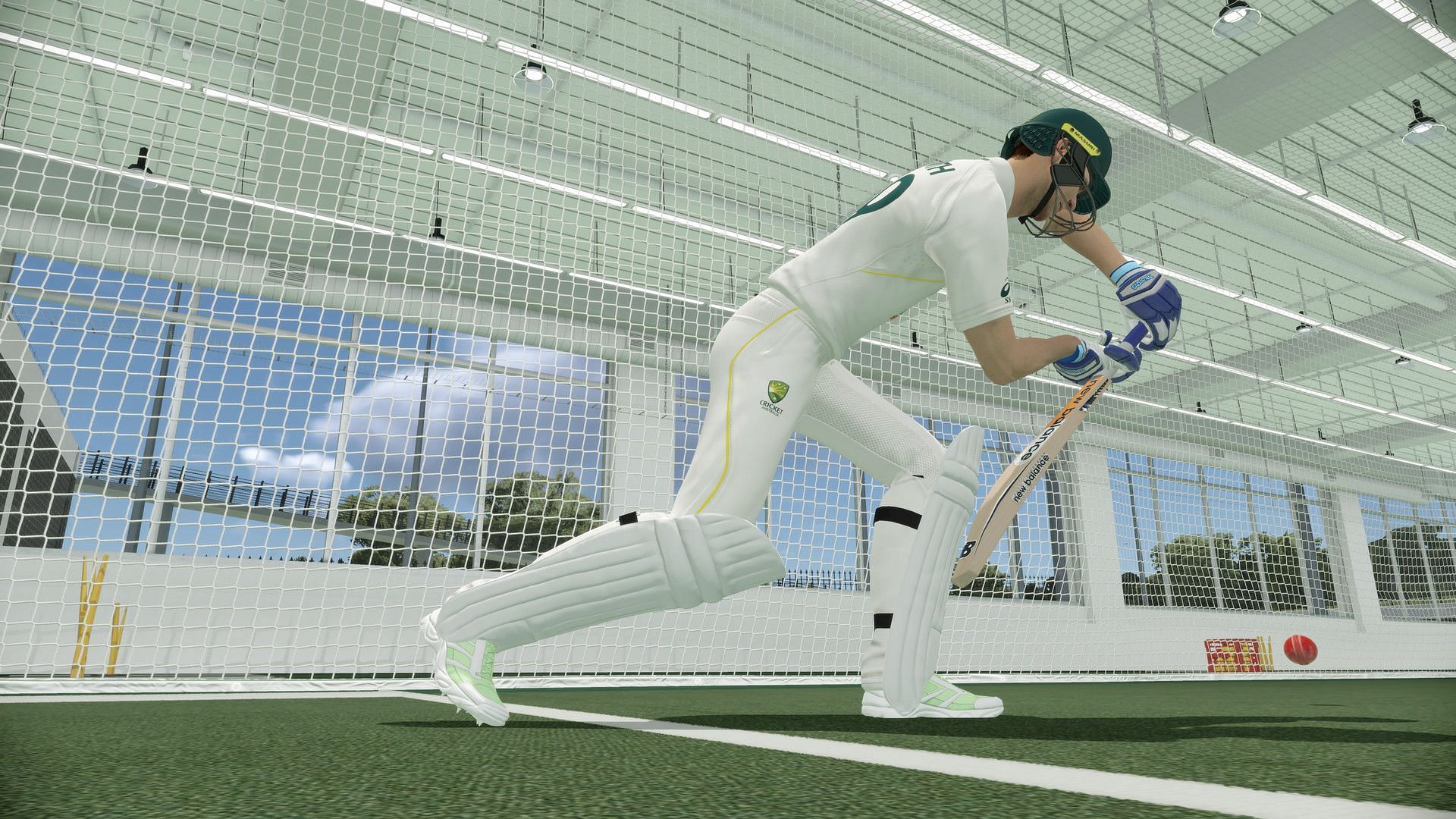 Batting net practise (Screenshot from Cricket 22)